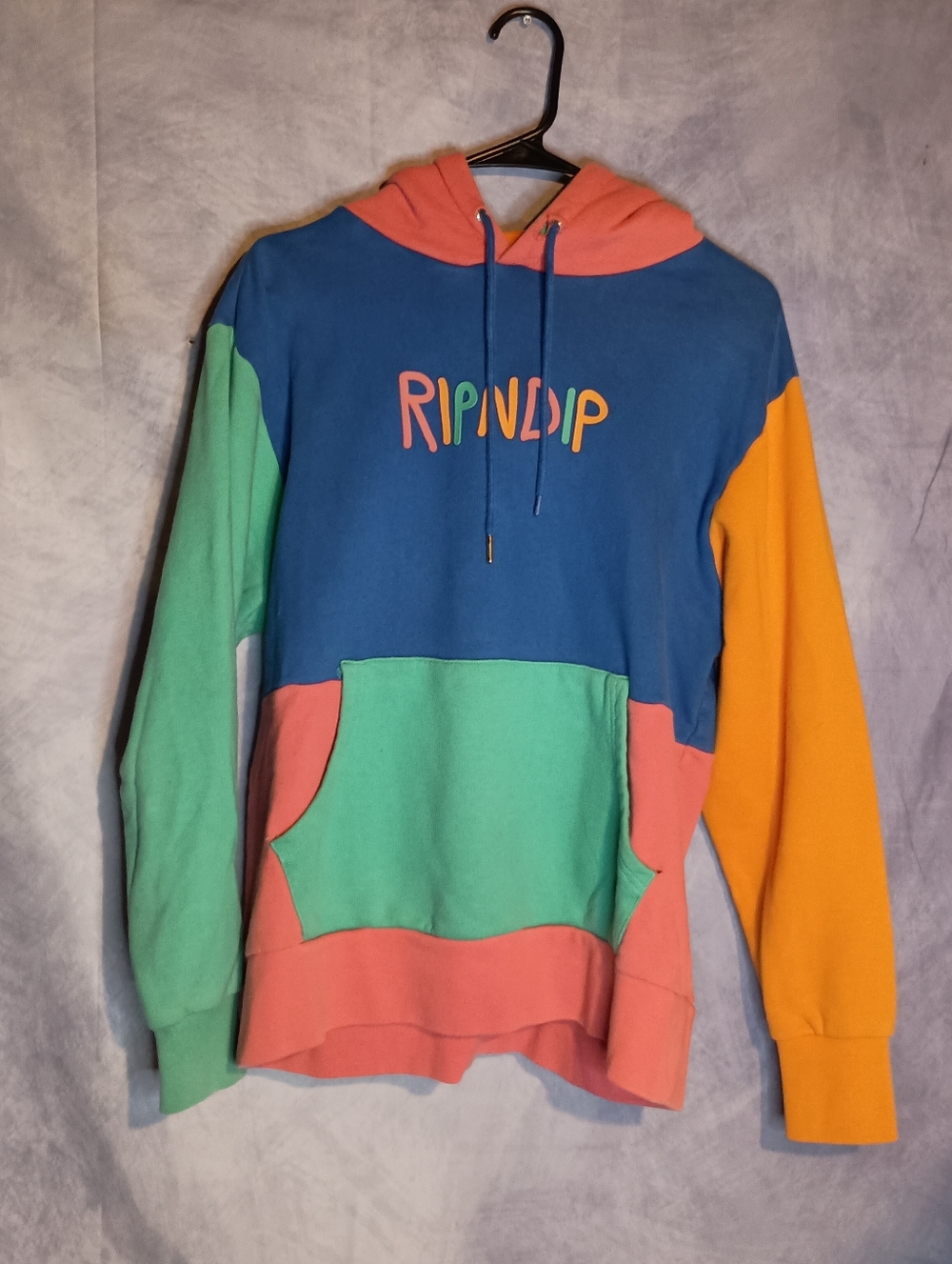 Ripndip Colorblock Logo Hoodie Multicolor‎ Patchwork Pullover Sweatshirt